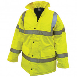 Scan Hi Vis Motorway Jacket Yellow Large