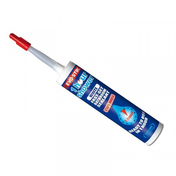 Buy Evo Stik 1 Hour Shower Sealant White 310ml Online - Adhesive Tapes & Glues & Accessories|Chemical Products