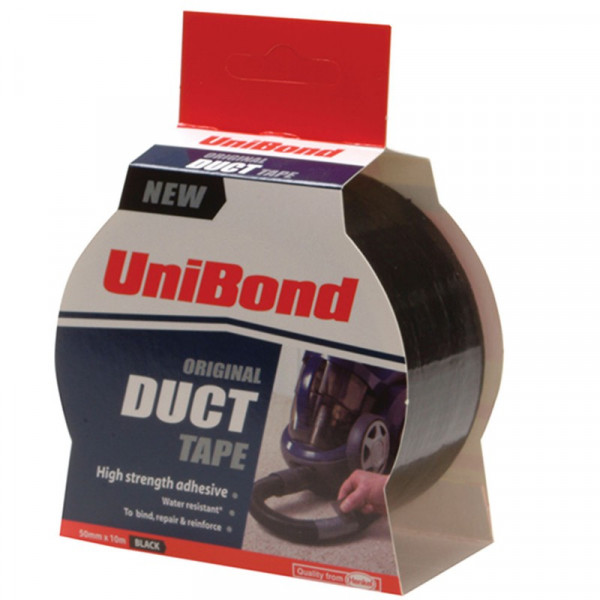 Buy Unibond Duct Tape Black 50 mm x 50 Metre Online - Adhesive Tapes & Glues & Accessories|Chemical Products Buy Unibond Duct Tape Black 50 mm x 50 Metre Online - Adhesive Tapes & Glues & Accessories|Chemical Products