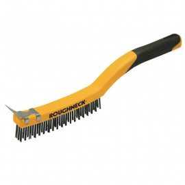 Roughneck Stainless Steel Wire Brush Soft Grip 350mm 14 Inch