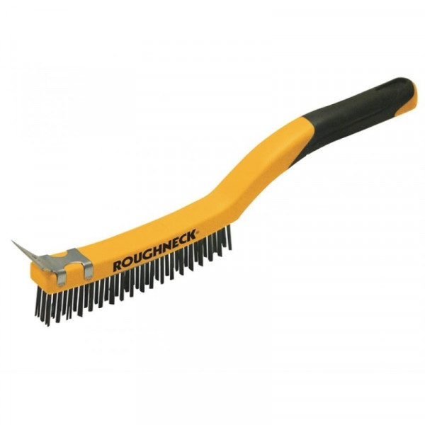 Buy Roughneck Stainless Steel Wire Brush Soft Grip 350mm 14 inch Online - Paint