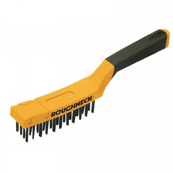Buy Roughneck Carbon Steel Wire Brush Soft Grip 300mm 12 inch Online - Paint