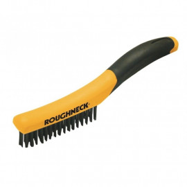 Roughneck Shoe Handle Wire Brush Soft Grip 250mm 10 Inch
