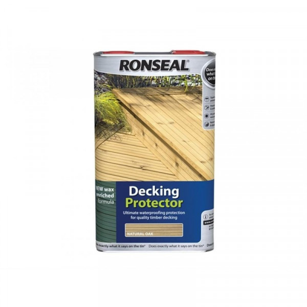 Buy Ronseal Decking Protector Natural Oak 5 Litre Online - Paint
