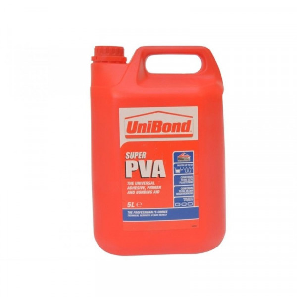 Buy Unibond Super PVA 5 Litre Online - Adhesive Tapes & Glues & Accessories|Chemical Products Buy Unibond Super PVA 5 Litre Online - Adhesive Tapes & Glues & Accessories|Chemical Products