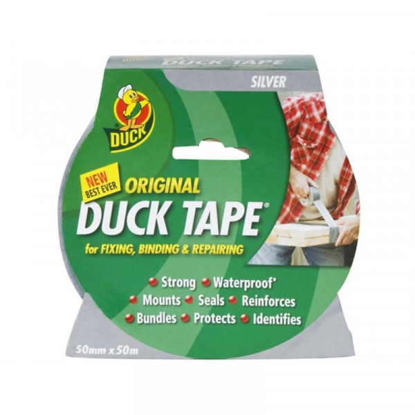 Buy Shure Tape Duck Tape Original 50mm x 50m Silver Online - Adhesive Tapes & Glues & Accessories