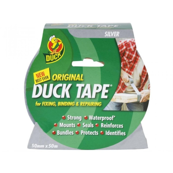 Buy Shure Tape Duck Tape Original 50mm x 50m Silver (Pack of 2) Online - Adhesive Tapes & Glues & Accessories Buy Shure Tape Duck Tape Original 50mm x 50m Silver (Pack of 2) Online - Adhesive Tapes & Glues & Accessories