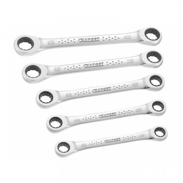 Buy Britool Double Ring Ratchet Spanner Set 5 Piece Online - Spanners & Ratchets