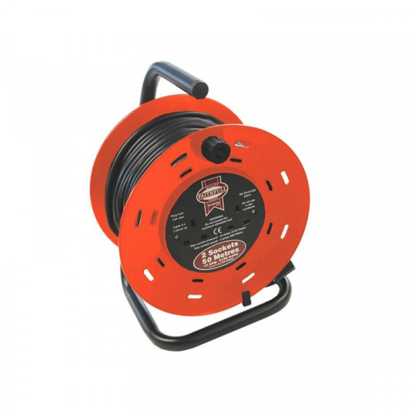 Buy Faithfull Power Plus Cable Reel 50m 13amp 230 Volt Online - Electrical Equipment