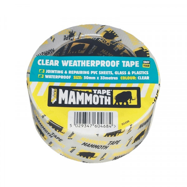Buy Everbuild Clear Weatherproof Tape 50mm x 33m Online - Adhesive Tapes & Glues & Accessories