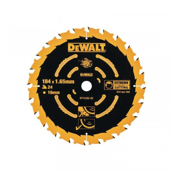 Buy DeWalt DEWDT10302QZ 184 x 16mm x 24T Circular Saw Blade Online - Workshop Equipment
