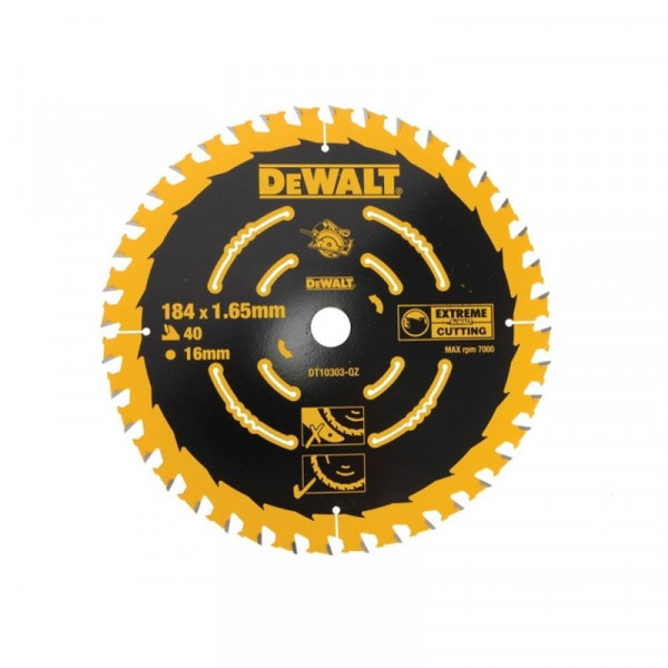 Buy DeWalt DEWDT10303QZ 184 x 16mm x 40T Circular Saw Blade Online - Workshop Equipment