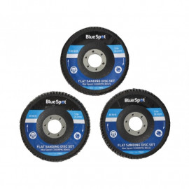 Bluespot 115mm Flap Disc Set 3pc