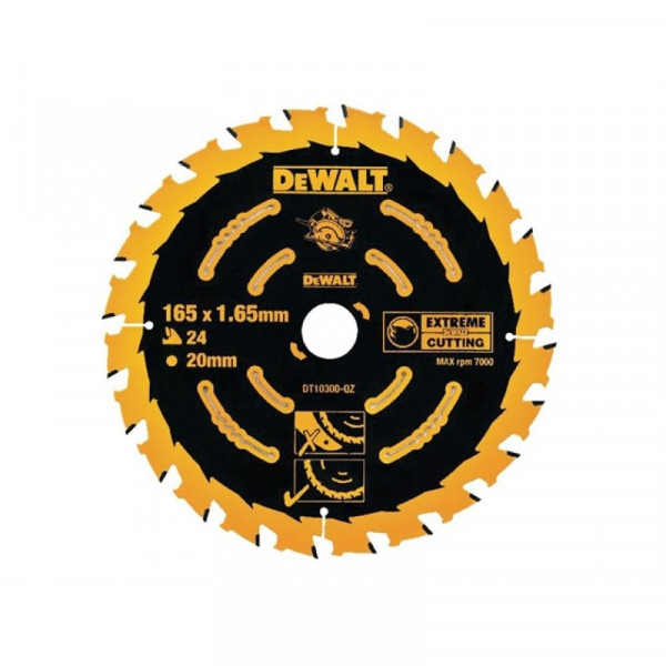 Buy DeWalt Circular Saw Blade 165 x 20mm x 24T Corded Extreme Framing Online - Workshop Equipment