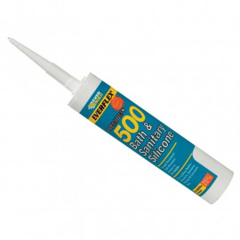 Everbuild 500 Bath Sanitary Silicone Sealant Manhattan Grey 310ml