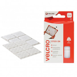 Velcro Stick on Velcro Brand Squares 25mm White Pack of 24