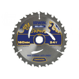 Irwin Weldtec Circular Saw Blade 160 X 20mm X 24t Atb