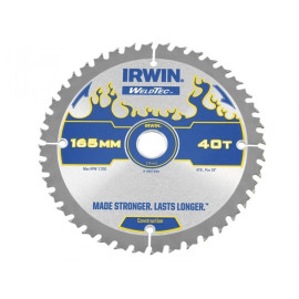 Irwin Weldtec Cordless Circular Saw Blade 165 X 20mm X 40t Atb C