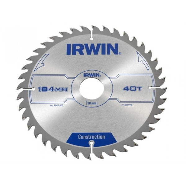 Buy Irwin Circular Saw Blade 184 x 30mm x 40T ATB Online - Workshop Equipment Buy Irwin Circular Saw Blade 184 x 30mm x 40T ATB Online - Workshop Equipment