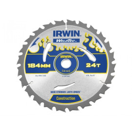 Irwin Weldtec Circular Saw Blade 184 X 16mm X 24t Atb