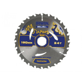 Irwin Weldtec Circular Saw Blade 190 X 30mm X 24t Atb