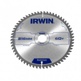 Irwin Professional Circular Saw Blade 216 X 30mm X 60t Aluminium