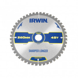 Irwin Construction Circular Saw Blade 260 X 30mm X 48t Atbneg M
