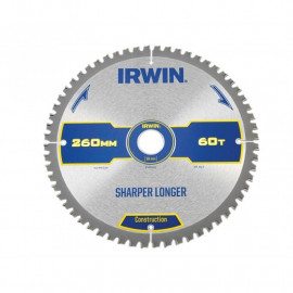 Irwin Construction Circular Saw Blade 260 X 30mm X 60t Atbneg M