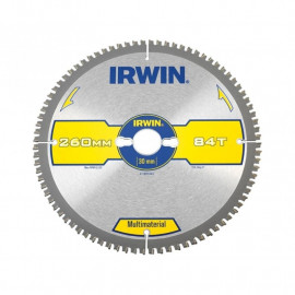 Irwin Multi Material Circular Saw Blade 260 X 30mm X 84t Tcgneg
