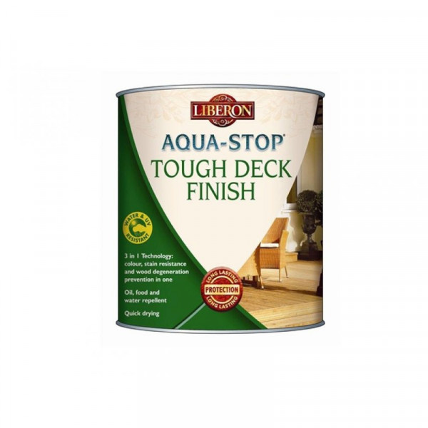 Buy Liberon Aqua Stop Decking Finish Medium Oak 2.5 Litre Online - Paint