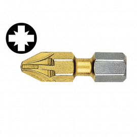 Witte Pozidriv 1 Point Titanium Coated Screwdriver Bits Card2 25 Mm