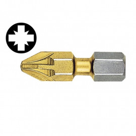 Witte Pozidriv 2 Point Titanium Coated Screwdriver Bits Card2 25 Mm