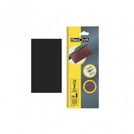 Flexovit 12 Sanding Sheets Orbital 115mm X 280mm Plain Medium 80g 10
