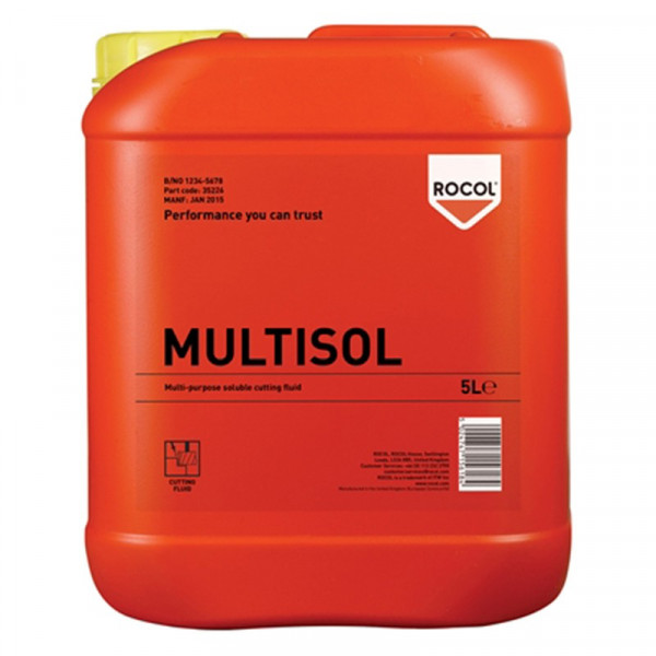 Buy Rocol Multisol Water Mix Cutting Fluid 5l 35226 Online - Adhesive Tapes & Glues & Accessories|Chemical Products Buy Rocol Multisol Water Mix Cutting Fluid 5l 35226 Online - Adhesive Tapes & Glues & Accessories|Chemical Products