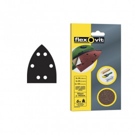 Flexovit Detail Hook Loop Sanding Sheets 95mm X 145 Mm Assorted 6