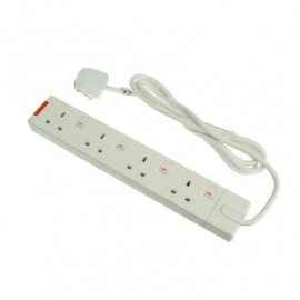 Masterplug Switched 4 Gang 2 Meter Extension Lead 13a