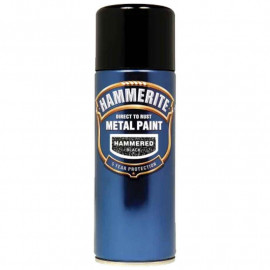 Hammerite 'direct to Rust' Metal Paint Hammered Black 400ml Aerosol