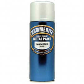 Hammerite 'direct to Rust' Metal Paint Hammered Silver 400ml Aerosol