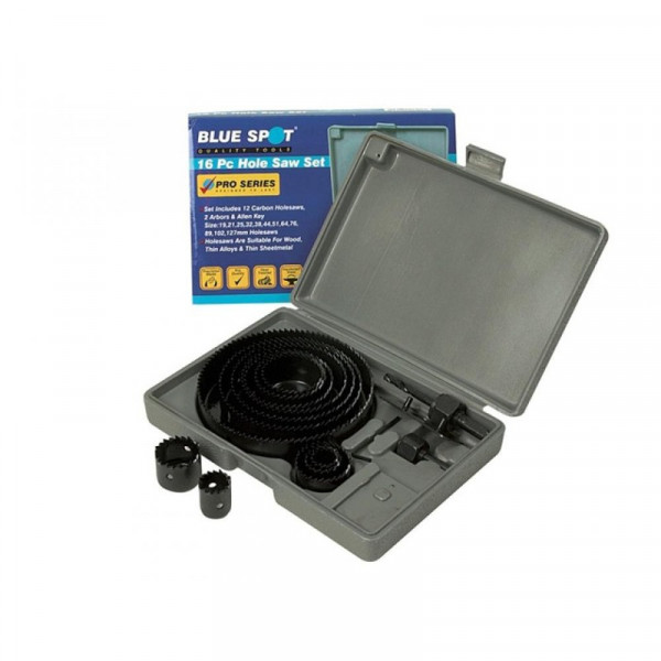 Buy BlueSpot Multi Holesaw Set 16pc Online - Drilling & Screwing