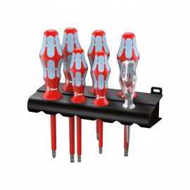 Wera Kraftform+ Stainless Steel Vde Screwdriver Set + Holding Rack 7pc