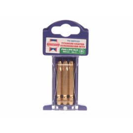 Faithfull Phillips No.3 Titanium Screwdriver Bits 3 X 50mm