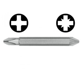 Witte Double Ended Screwdriver Bit Card of 3 Pozi Phillips