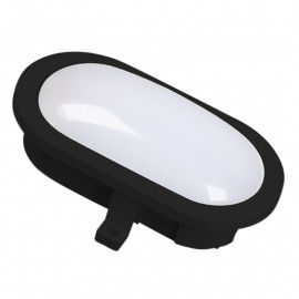 Byron Plastic Oval Led Bulkhead Light Black