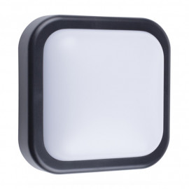 Byron Plastic Square Led Bulkhead Light Black