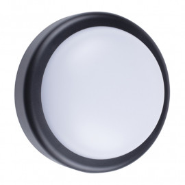 Byron Plastic Round Led Bulkhead Light Black