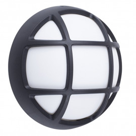 Byron Plastic Round Led Bulkhead Light Black