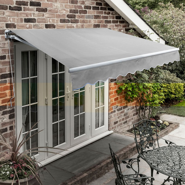 Buy 3.5m Standard Manual Awning, Silver Online - Awnings Buy 3.5m Standard Manual Awning, Silver Online - Awnings