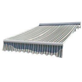 3.5m Half Cassette Manual Awning, Multi Stripe (4.0m Projection)
