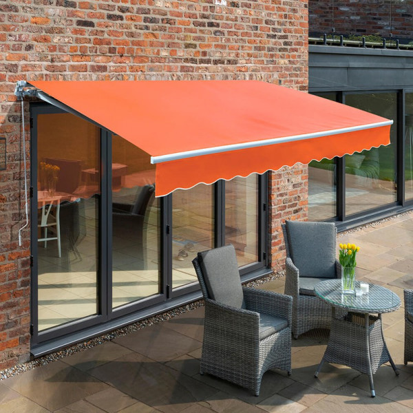 Buy 4.0m Budget Manual Awning, Terracotta Online - Awnings