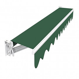 3.5m Manual Plain Green Awning (no Torsion Bar) Kensington